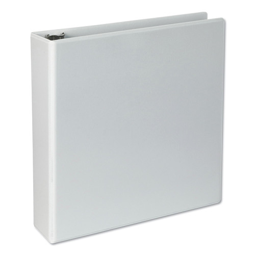 Binders | Universal UNV20746PK 11 in. x 8.5 in. 2 in. Capacity 3 Rings Slant D-Ring View Binder - White (4/Pack) image number 0