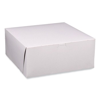 SCT 1593 14 in. x 14 in. x 6 in. Paper Standard Bakery Boxes - White (50/Carton)