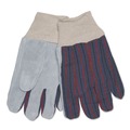 Disposable Gloves | MCR Safety 1040 1040 Leather Palm Glove - Larger Gray/White (1-Dozen) image number 0