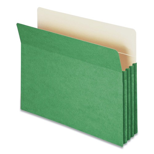 File Folders | Smead 73226 3.5 in. Expansion Colored File Pockets - Letter Size/Green image number 0