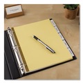 Dividers & Tabs | Avery 11113 Big Tab 11 in. x 8.5 in. 5-Tab Double-Sided Gold Edge Reinforcing Insertable Dividers - Clear/Buff (24/Box) image number 2