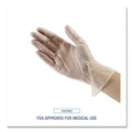 Disposable Gloves | Boardwalk BWK365XLBX General Purpose Latex-Free Vinyl Gloves - Extra Large, Clear (100-Piece/Box) image number 6