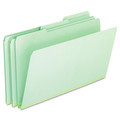 File Folders | Pendaflex 17171EE 1/3-Cut Tabs Assorted Legal Size 1 in. Expansion Pressboard Expanding File Folders - Green (25/Box) image number 1