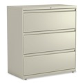Office Filing Cabinets & Shelves | Alera 25488 36 in. x 18.63 in. x 40.25 in. 3 Legal/Letter/A4/A5 Size Lateral File Drawers - Putty image number 0