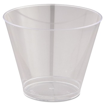 CUPS PLATES CUTLERY | WNA WNA T9S 9 oz. Squat Comet Smooth Wall Tumblers - Clear (25/Pack, 20 Packs/Carton)