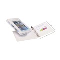 Binders | Avery 27726 8.5 in. x 5.5 in. 0.5 in. Capacity 3 Rings Mini Size Durable View Binder with Round Rings - White image number 0