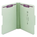File Folders | Smead 19944 3 in. Expansion Recycled Pressboard 1/3-Cut Tab Fastener Folders with Two SafeSHIELD Fasteners - Legal Size/Gray-Green (25/Box) image number 0