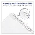 Back to School Sale | Avery 01705 11 x 8.5 Allstate Style Preprinted Legal Exhibit Side 101 to 125 Tab Index Dividers - White (25-Pieces/Set) image number 7