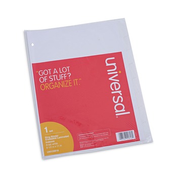 Universal UNV20818 11 in. x 8.5 in. 8-Tab Deluxe Write-On/Erasable Tab Index - White (1 Set)