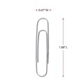 Paper Clips | Universal A7072220 Smooth Paper Clips - Jumbo, Silver (100/Box, 10 Boxes/Pack) image number 6