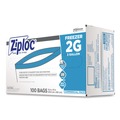  | Ziploc 682254 2-Gallon 2.7 mil. 13 in. x 15.5 in. Double Zipper Freezer Bags - Clear (100/Carton) image number 2