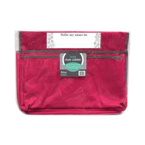 Office Filing Cabinets & Shelves | C-Line 10417 18 x 13.25 Fabric/Vinyl Chair Cubbies for Most Classroom Chair Styles - Sunset Red/Large image number 0
