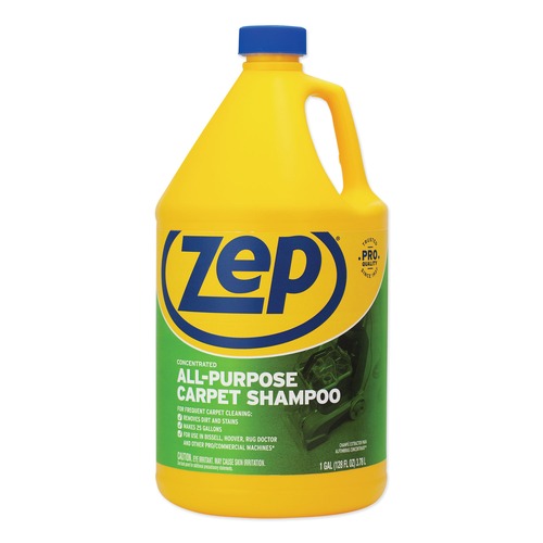 Cleaning & Janitorial Supplies | Zep Commercial ZUCEC128 1 Gallon Bottle Concentrated All-Purpose Carpet Shampoo - Unscented image number 0