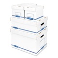 Boxes & Bins | Bankers Box 4662401 12.75 in. x 16.5 in. x 10.5 in. Organizer Storage Boxes - X-Large, White/Blue (12/Carton) image number 1