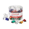 Binding Spines & Combs | Universal UNV31027 Binder Clips with Storage Tub - Mini, Assorted (60/Pack) image number 0