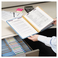 File Folders | Smead 14094 8 SafeSHIELD Fasteners 3 in. Expansion 3 Dividers Letter Size Pressboard Top Tab Classification Folders - Blue (10/Box) image number 6