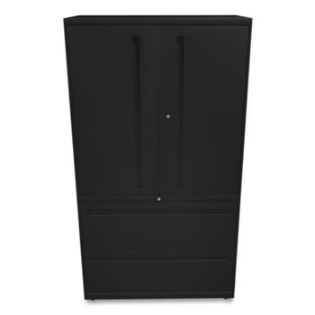 JUST LAUNCHED | HON H785LS.L.P Brigade 700 Series 36 in. x 18 in. x 64.25 in. Three-Shelf Enclosed Storage with Two File Drawers - Black