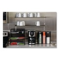 Desktop Organizers | Safco 3293BL 14.63 in. x 11.75 in. x 15 in. 3 Compartments Steel Mesh Onyx Breakroom Organizers - Black image number 4