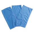Cleaning Cloths | Universal UNV43664 12 in. x 12 in. Microfiber Cleaning Cloth - Blue (3/Pack) image number 3