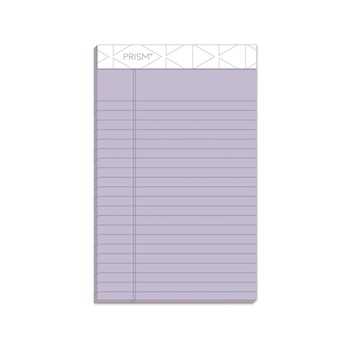 TOPS 63040 50-Sheet 5 in. x 8 in. Narrow Rule Prism plus Colored Writing Pads - Pastel Orchid (12/Pack)