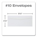 Envelopes & Mailers | Quality Park QUA90020 24 lbs. Bond Weight Paper 4.13 in. x 9.5 in. #10 Commercial Flap Side Seam Gummed Closure Business Envelope - White (500/Box) image number 6