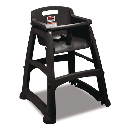 Office Chairs | Rubbermaid Commercial FG780508BLA Sturdy Chair Youth Seat with Casters Black image number 0