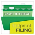 File Folders | Pendaflex 42626 Ready-Tab 1/5-Cut Tabs Colored Reinforced Hanging Letter Folders - Bright Green (25/Box) image number 5