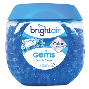 BRIGHT Air 900228 10 Oz. Scent Gems Odor Eliminator - Cool And Clean, Blue