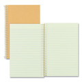 Notebooks & Pads | National 33002 80 Eye-Ease Green Sheets 7.75 in. x 5 in. Narrow Rule Single-Subject Wirebound Notebooks -Brown Board Cover image number 2