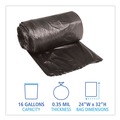 Trash & Waste Bins | Boardwalk H4832RKKR01 24 in. x 32 in. 16 gal. 0.35 mil. Low-Density Waste Can Liners - Black (500/Carton) image number 2