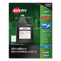 Labels | Avery 60524 UltraDuty 4 in. x 4 in. GHS Chemical Waterproof and UV Resistant Labels - White (200/Pack) image number 0