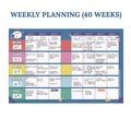 Notebooks & Pads | Carson-Dellosa 105050 11 in. x 8.5 in. 2-Page Spread We Stick Together Theme Weekly/Monthly Teacher Planner - Multicolor Cover image number 2