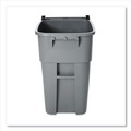 Trash & Waste Bins | Rubbermaid Commercial FG9W2700GRAY Brute 50 Gallon Square Molded Plastic Rollout Container - Gray image number 1
