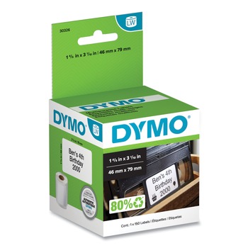 OFFICE AND OFFICE SUPPLIES | DYMO 30326 1.8 in. x 3.1 in. LabelWriter VHS Top Labels - White (1 Roll/Box)