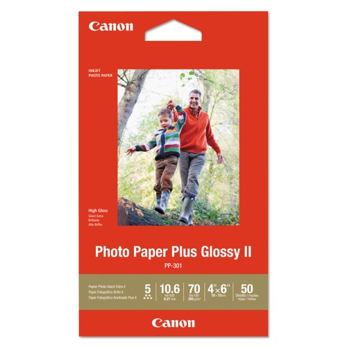 Copy & Printer Paper | Canon 1432C005 4 x 6 10.6 mil Photo Paper Plus Glossy II - Glossy White image number 0
