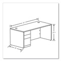 Office & Office Supplies | HON H105898L.PINCPINC 10500 Series 66 in. x 30 in. x 29.5 in. Left Pedestal Box/Box/File Single Pedestal Desk - Pinnacle image number 1