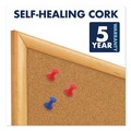  | Quartet 303 36 in. x 24 in. Classic Series Cork Bulletin Board - Tan Surface, Oak Fiberboard Frame image number 2