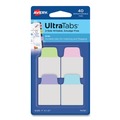 Dividers & Tabs | Avery 74761 Ultra Tabs 1 in. x 1.5 in. 1/5-Cut Repositionable Mini Tabs - Assorted Pastel (40/Pack) image number 0