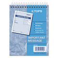 Retail Store Supplies | TOPS 4010 4.25 x 5.5 Two-Part Carbonless Telephone Message Book with Fax/Mobile Section image number 0