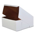 Food Trays, Containers, and Lids | SCT SCH 0989 12 in. x 12 in. x 6 in. Paper One-Piece Non-Window Bakery Boxes - White (50/Carton) image number 1