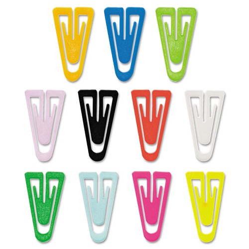 Just Launched | GEM PC0300 Smooth Plastic Paper Clips - Medium, Assorted (500/Box) image number 0