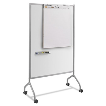 OFFICE PRESENTATION SUPPLIES | Safco 8511GR 42 in. x 21.5 in. x 72 in. Impromptu Magnetic Whiteboard Collaboration Screen - Gray/White