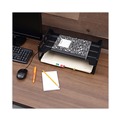 Just Launched | Universal UNV08101 16.25 in. x 9 in. x 2.75 in. Recycled 2-Section Plastic Side Load Desk Tray - Legal, Black (2/Pack) image number 6