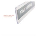 Office Presentation Supplies | Deflecto 587501 8.5 in. x 2 in. Insert Superior Image Cubicle Nameplate Sign Holder - Clear image number 9