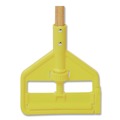 Mops | Rubbermaid Commercial FGH115000000 54 in. Invader Wood Side-Gate Wet-Mop Handle - Natural/Yellow image number 1