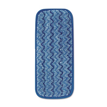 Rubbermaid Commercial FGQ82000BL00 13.75 in. x 5.5 in. x 0.5 in. Microfiber Wall/Stair Wet Mopping Pad - Blue