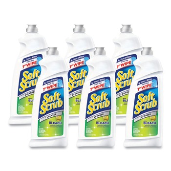 Soft Scrub 15519 63 oz. Bottle Commercial Disinfectant Cleanser with Bleach (6/Carton)