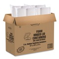 Just Launched | Dart 50HT1 5.38 in. x 5.5 in. x 2.88 in. Foam Hinged Lid Containers - White (500/Carton) image number 3