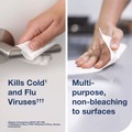 Hand Wipes | Tork 192821 1-Ply 8 x 6 Disinfectant Wipe Jumbo Rolls - Lemon/White (2/Carton) image number 4