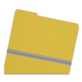 File Folders | Smead 22562 1/3-Cut Tabs Assorted Legal Size 1 in. Expansion Recycled Heavy Pressboard Folders - Yellow (25/Box) image number 1